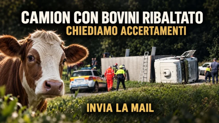 Accertamenti sul ribaltamento del camion con bovini a Brione di Borgo Chiese